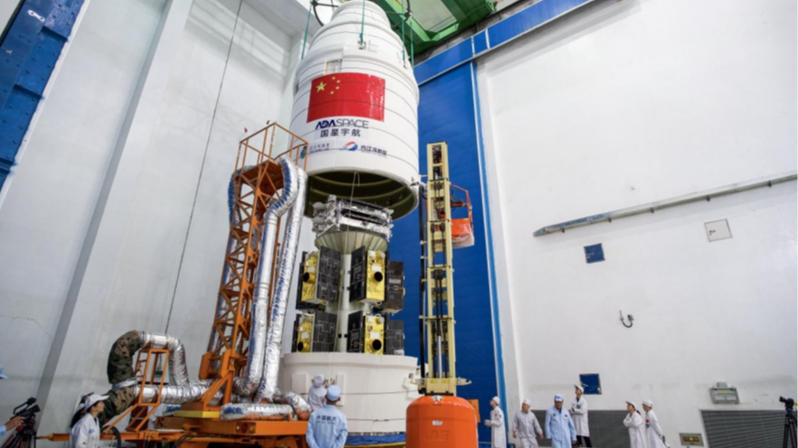 The arrangement of the 12 computing satellites in the spacecraft. /GuoXing Aerospace Technology